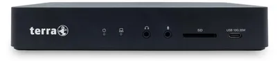Zdjęcie produktu dla TERRA 1480375, Przewodowa, USB 3.2 Gen 1 (3.1 Gen 1) Type-C, 1000 Mbit/s, Czarny, SD, Kensington