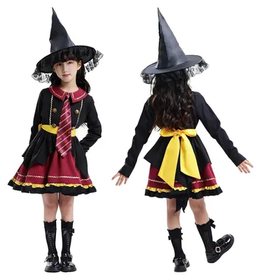 Productafbeelding van Tovernaar Kostuum met Lolita Jurk en Hoed voor Halloween