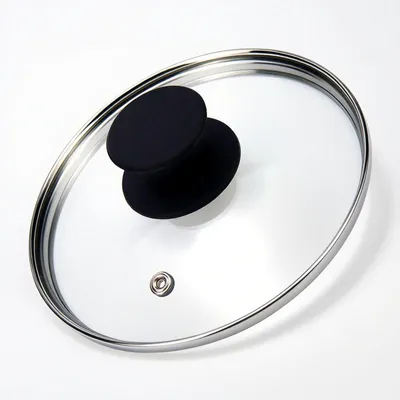 Glasdeckel 17 cm für Töpfe und Pfannen, hitzebeständiger Silikongriff
