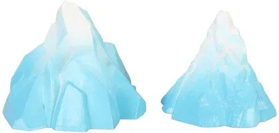 Obrázek produktu pro Dekorace do akvária – tvar ledovce – plast – 2 kusy – bezpečné a netoxické – podvodní dekorace