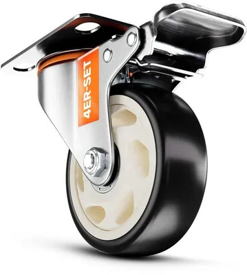 Immagine prodotto di Ruote robuste da 100 mm per mobili da ufficio, per interni ed esterni