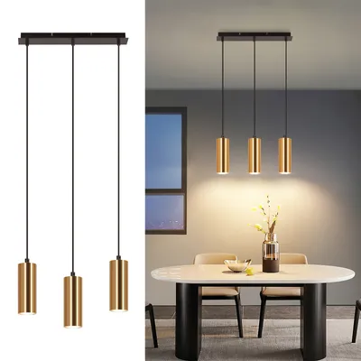 VTAMng Pendelleuchte 3-flammig - Moderne Deckenlampe Mit Kunstseide - Weiß 50x50cm