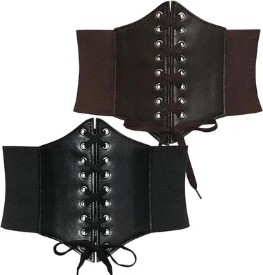 Obrázek produktu pro Dámský korzet s širokým lemem pro cosplay, černý