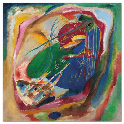 Immagine prodotto di Giallobus - Pittura con tre macchie - Vassily Kandinsky - 100L x 100l cm - Quadro - Vetro acrilico