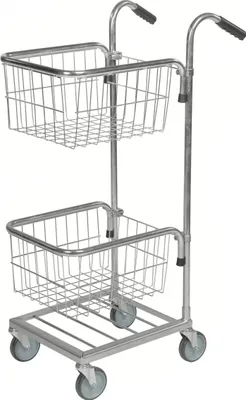 Produktbild von Kongamek Mini- Servierwagen verzinkt mit 2 Körben 415x355x220mm ohne Bremse