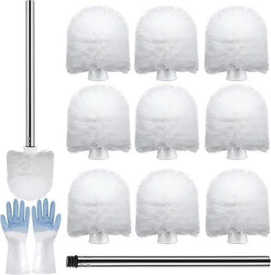 Produktbild von Toilettenbürste, Toilettenbürste mit Edelstahlgriff, WC-Bürste, Ersatzbürste, mit Bürstenköpfen