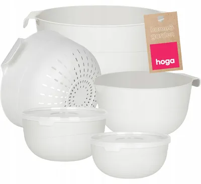 Image de Hoga Lot de 7 bols de cuisine avec couvercles et passoire