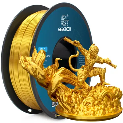 Produktbild von GEEETECH PLA Filament 1.75mm Silk Gold, 3D Drucker Filament 1.75 PLA 1kg Spool