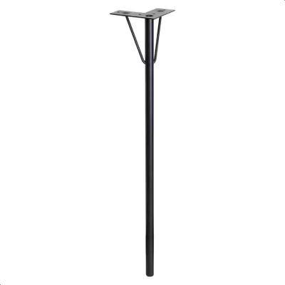 Produktbild von WAGNER Möbelbein DESIGN HAIRPIN Retro - 12 x 12 x 71 cm, Stahl, schwarz, Bein schräg & Anschraubplatte - 12847101