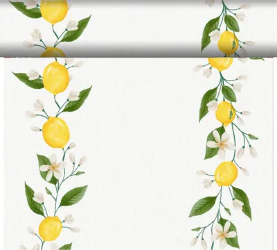Produktbild von Duni Bio Dunicel Tête-à-Tête-Tischläufer Lemon Fiesta 0,4x24m 1 Stück