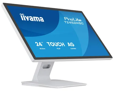 Produktbild von iiyama ProLite T2452MSC-W1AG - LED-Monitor - 61 cm (24") (23.8" sichtbar) - Touchscreen - 1920 x 1080 Full HD (1080p) - IPS - 400 cd/m² - 1000:1 - 5 ms - HDMI, DisplayPort - Lautsprecher - weiß