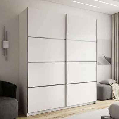 Produktbild von CAMILA PLUS Schiebeschrank 180 cm, Weiß rustica