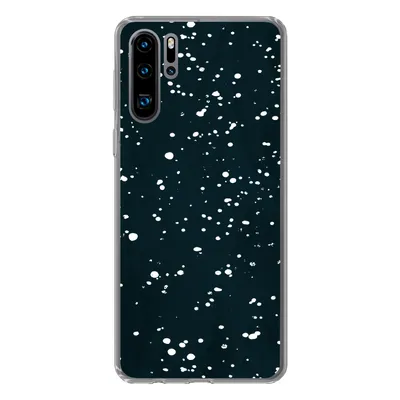 Produktbild von MuchoWow® Handyhülle Schutzhülle Hülle für Huawei P30 Pro Polka dots - Schwarz - Weiß Silikon Softcase Handy Hülle - Schutzdeckel