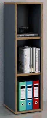 Produktbild von VCM Holzregal stehend | platzsparender Aktenschrank | Maße ca. H. 110 x B. 30 x T. 33 cm | Elegantes Regal | Büroregal – Salia 3fach B. 30 cm