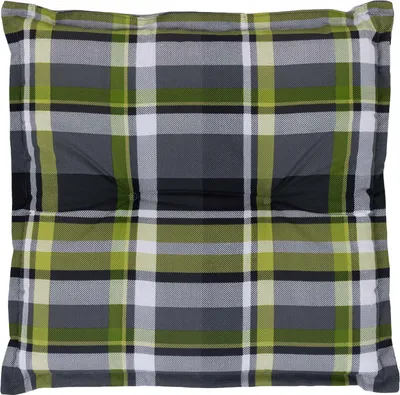 Produktbild von Auflage Hocker Naxos 10460-210 grün-grau kariert 51x51x6 cm Sun Garden