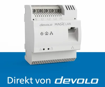 Immagine prodotto di devolo Magic 2 LAN DINrail Powerline 1x adattatore per guida DIN