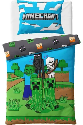 Imagen del producto de Ropa de cama infantil con temática de Minecraft: Monstruos y criaturas