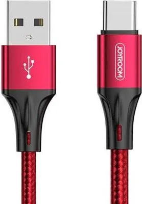 Produktbild von Joyroom Schnellladekabel USB - USB Typ C 3A rot (1,5m)