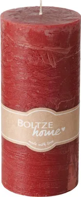 Produktbild von Boltze Gruppe Casual Stumpenkerze rot 15cm (1 Stück)