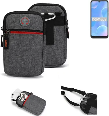 Produktbild von K-S-Trade Holster Gürteltasche kompatibel mit Blackview A50 Handy Tasche Schutz Hülle grau Zusatzfächer 1x