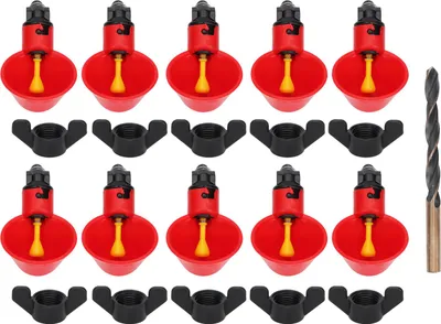 Image de Gobelet automatique pour abreuvoirs à poules, kit de distribution d'eau sécurisé pour abreuvoirs à cailles pour oiseaux
