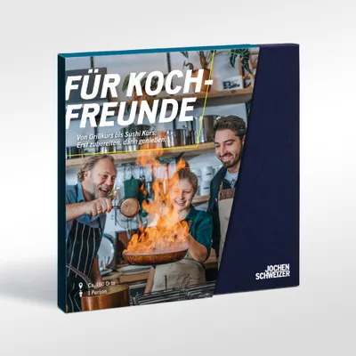 Produktbild von Jochen Schweizer Geschenkbox für Kochfreunde; Erlebnis verschenken oder selbst erleben;