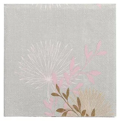 Produktbild von 200 Servietten, 3-lagig 1/4-Falz 33 cm x 33 cm "Flora"