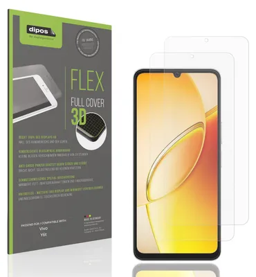 Produktbild von 2x Full Cover Schutzfolie matt für Vivo Y6t Panzerfolie Anti-Shock