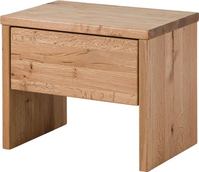Image de MASSIVMOEBEL24 | Table de nuit 50x35 Chêne lombard huilé JANGALI #729