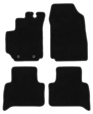 Zdjęcie produktu dla Dywaniki samochodowe welurowe BASIC do: FIat Croma II (2005-2011, kombi) czarne, z mocowaniami