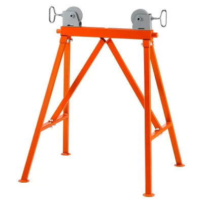 Zdjęcie produktu dla Stojak rolkowy z głowicą rolkową - udźwig 1134 kg - Stojak rolkowy #45 - Stalowy stojak rolkowy - od 5 do 91 cm - Stojak podporowy - Stojak roboczy - Stojak montażowy - Odpowiedni do konserwacji rurociągów lub konstrukcji budowlanych.