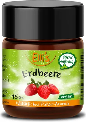 Produktbild von Natürliches Lebensmittelaroma Erdbeer 15g, Pulver