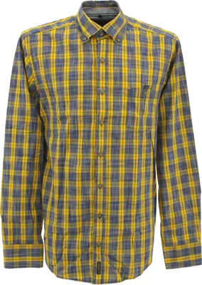 Produktbild von 31145 Casa Moda, ,  Herren langarm Hemd, Popeline, blau gelb kariert, M