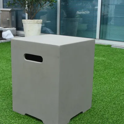 Image de MODENO Couverture pour bouteille de gaz de 5 kg, aspect béton, clair, env. 40x40x51cm