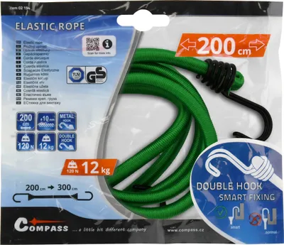 Immagine prodotto di Compass 02194 - Morsetto flessibile DOPPIO GANCIO 10mm/200cm