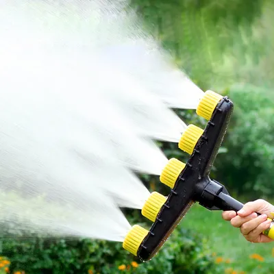 Obrázek produktu pro Zahradní ruční sprcha pro zahradní hadici Zahradní sprcha Nastavitelný postřikovač, 1 ks x 5 trysek Postřikovač