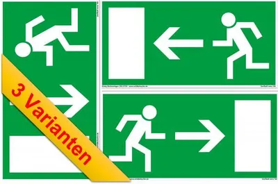 Produktbild von Schild nachleuchtend BGV 8A Notausgang | 297x148 | abwärts