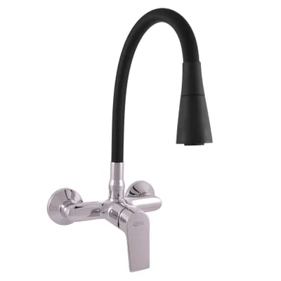 Obrázek produktu pro RAV Slezák Vodovodní baterie dřezová s flexibilním ramínkem Slezák RAV CO102/13 Barva: chrom/černá, Rozměr: 150 mm