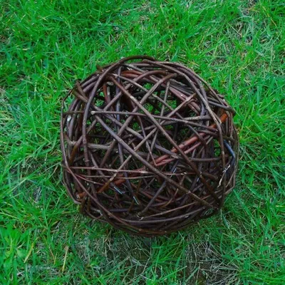 Produktbild von MIKONI Weidenkugel | Ø 20 cm | Weidenball Dekoweidenkugel Kugel Rebenkugel Dekobälle Gartenkugel Dekokugel Rattankugel aus geflochtener Weide