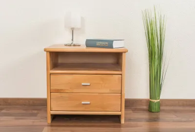 Produktbild von Nachtkästchen Wooden Nature 136 Kernbuche massiv -  50 x 53 x 43 cm (H x B x T)