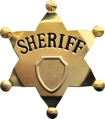 Image de Étoile de shérif Insigne en or pour adultes - Taille unique
