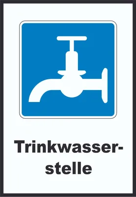 Produktbild von Trinkwasser Symbol und Text A6 (105x148mm)