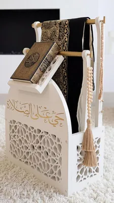 Aufbewahrungsschrank für Gebetsmatte, Koran & Tesbih, 75x54x20 cm