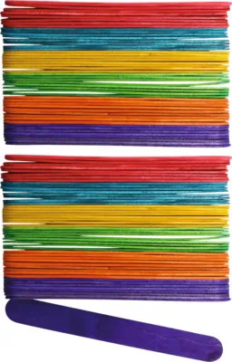 Produktbild von Bastelhölzer 18x150 mm bunt 100 Stk