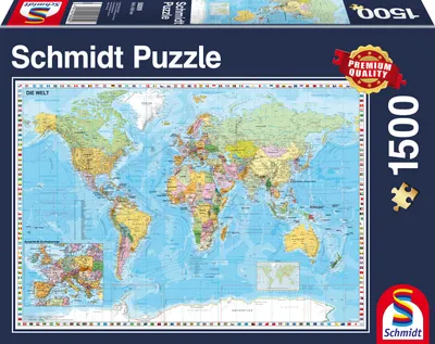 Produktbild von 1500 Teile Schmidt Spiele Puzzle Die Welt 58289