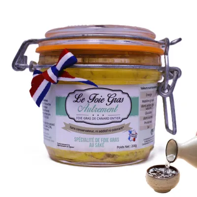 Zdjęcie produktu dla Foie Gras Entier z kaczki z saké 200 g – Francuska delikatesowa specjalność – Relais Gourmet