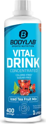 Produktbild von BODYLAB Vital Zero Drink - 1000ml - Iced Tea Fruit Mix