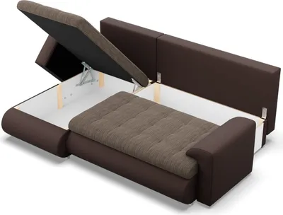 Produktbild von Links Ecksofa mit Schlaffunktion FORESTA, Sofa mit bettkasten 230x159cm, Braun