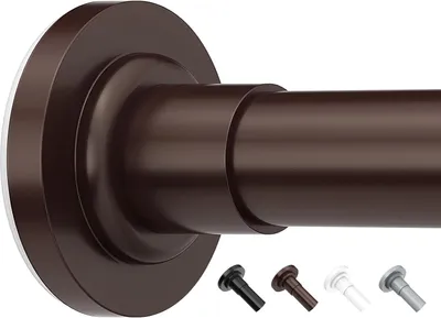 Produktbild von Gardinenstange Yeabett Gardinenstangen, 48–226 cm ausziehbare Gardinenstange, Teleskop-Gardinenstange für Badezimmer oder Fenster, kein Bohren, kein V
