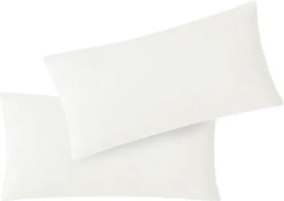 Produktbild von Kissenbezug Hülle Doppelpack mit Reißverschluss 40 x 60 cm Jersey Weiss